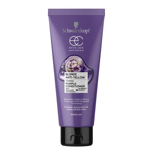 Schwarzkopf Extra Care Blonde Anti-Yellow Toning Purple Conditioner - 250ml