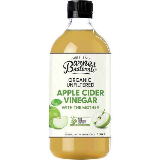 Barnes Naturals Certified Organic Apple Cider Vinegar with Mother – 1L - Auzzistore