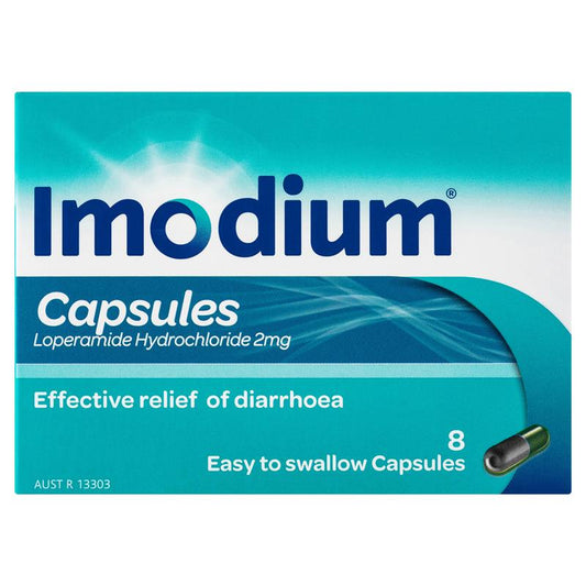 Imodium Diarrhoea Relief Capsules 8 Pack - Fast Acting Formula-Auzzi Store