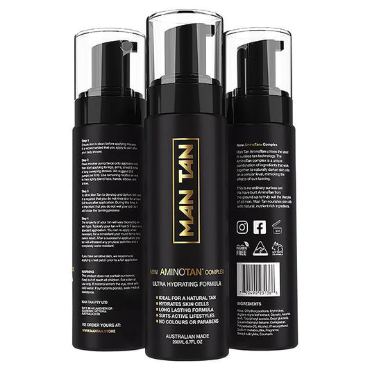Man Tan AminoTan Mousse 200ml - Achieve a Natural Tan