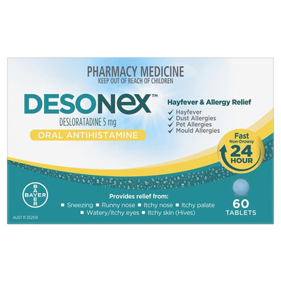 Desonex Allergy & Hayfever Tablets 5mg - 60 Tablets for Fast Relief