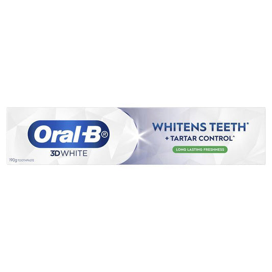 Oral-B 3D White Long Lasting Freshness Whitening Toothpaste - 190g - Auzzistore
