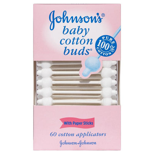 Johnson's Baby Cotton Applicator Buds 60 Pack-Auzzi Store