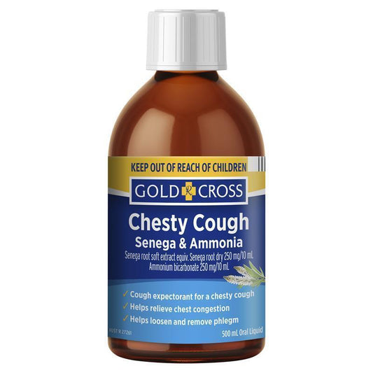Gold Cross Senega & Ammonia Mixture 500ml - Effective Cough Relief-Auzzi Store
