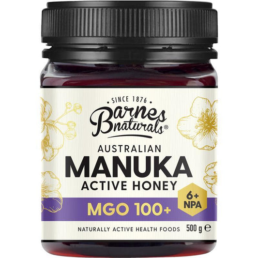 Barnes Naturals Australian Manuka Honey 500g MGO 100+ - Pure & Authentic - Auzzi Store