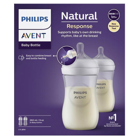 Avent Natural Response Feeding Bottle 260ml - 2 Pack