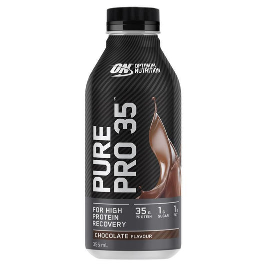 Optimum Nutrition Pure Pro 35 Chocolate 355ml - Delicious Protein Shake