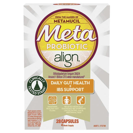 Meta Align Daily IBS Probiotics Capsules 28 Pack - Maintain Healthy Gut Flora-Auzzi Store