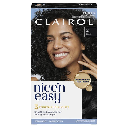 Clairol Nice N Easy 2 Black Permanent Hair Colour 173g – view 2 - Auzzistore