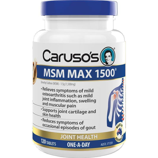 Caruso's MSM Max 1500 - 120 Tablets for Joint Health-Auzzi Store