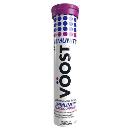 Voost Immunity Blackcurrant Effervescent Tablets with Vitamin C & Zinc, 20