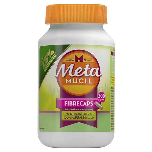 Metamucil Daily Fibre Supplement Fibre Caps - 300 Capsules-Auzzi Store