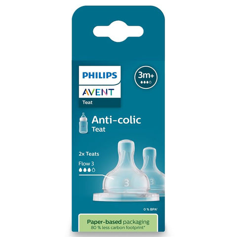 Philips Avent Silicone Teat 3M+ Medium Flow - 2 Pack-Auzzi Store