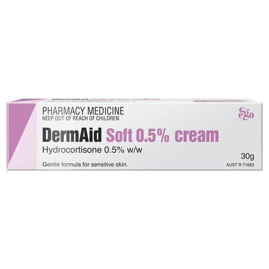 DermAid Soft 0.5% Eczema Cream 30g - Relief for Sensitive Skin-Auzzi Store
