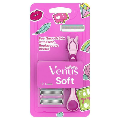 Gillette Simply Venus Hybrid Razor 4 Pack - Closer Shave with Less Nicks-Auzzi Store