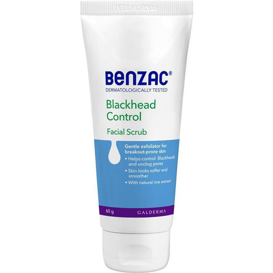 Benzac Blackheads Facial Scrub 60g - Gentle Exfoliation for Clear Skin-Auzzi Store