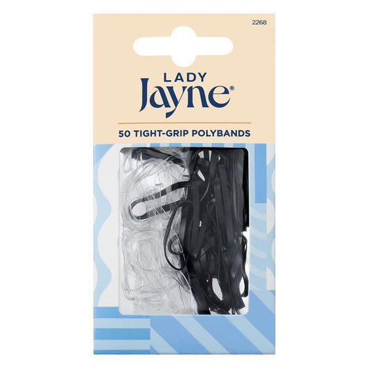 Lady Jayne Snagless Elastics - Black, 50 Count for Fine Hair-Auzzi Store