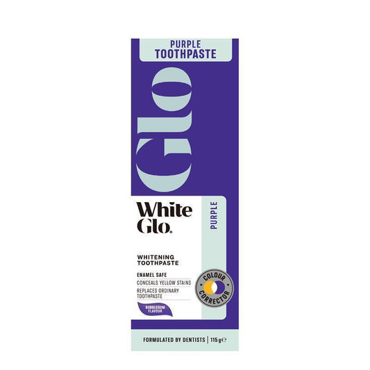 White Glo Toothpaste Purple Tooth Toner 115g - Instant Stain Removal