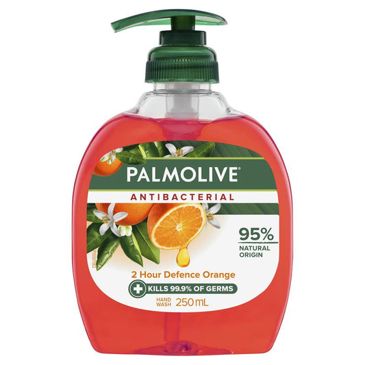 Palmolive Antibacterial 2 Hour Defence Liquid Hand Wash Orange Pump 250mL - Natural Protection for Your Hands - Auzzi Store