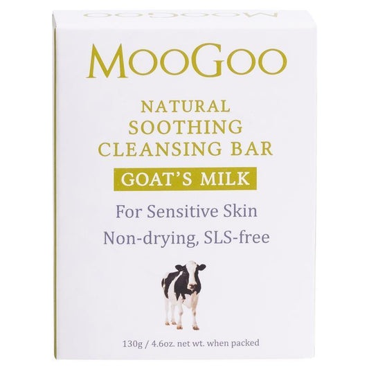 MooGoo Hydrating Goat's Milk Cleansing Bar for Sensitive Skin 130g