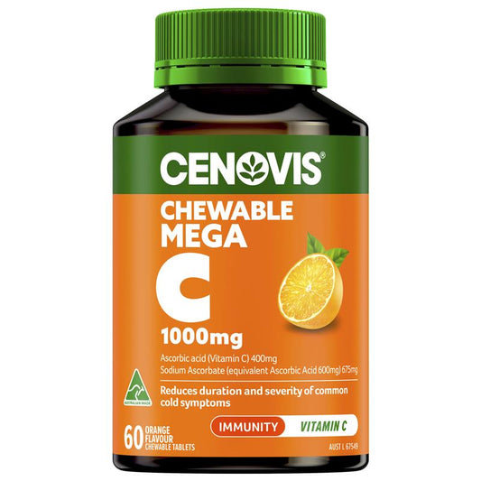 Cenovis Mega C 1000mg - 60 Chewable Tablets with Orange Flavor-Auzzi Store
