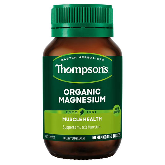 Thompson's Organic Magnesium - 50 Tablets for Muscle Function-Auzzi Store