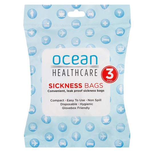 Ocean Healthcare Sickness Bags - 3 Pack for Travel & Home-Auzzi Store