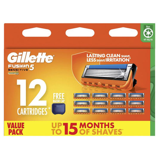 Gillette Fusion Power Blades - 12 Pack-Auzzi Store