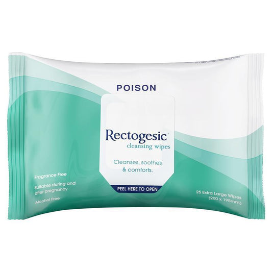 Rectogesic Cleansing Wipes 25 - Gentle Care for Delicate Areas-Auzzi Store