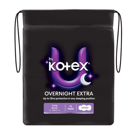 U by Kotex Overnight Extra Pads with 3D Leak Barrier - 10 Pads – view 2 - Auzzistore