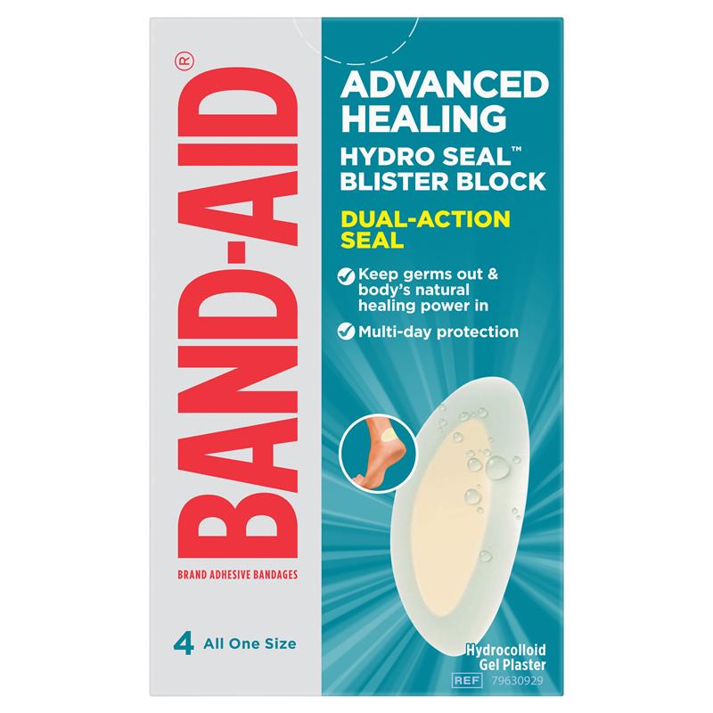 Band-Aid Advanced Healing Hydro Seal Blister Block, Size 4, 4-Pack