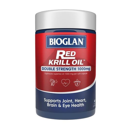 Bioglan Red Krill Oil 1000mg - 60 Capsules, Omega-3 DHA EPA Support