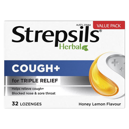 Strepsils Herbal Cough Lozenges Honey Lemon - 32 Pack – view 2