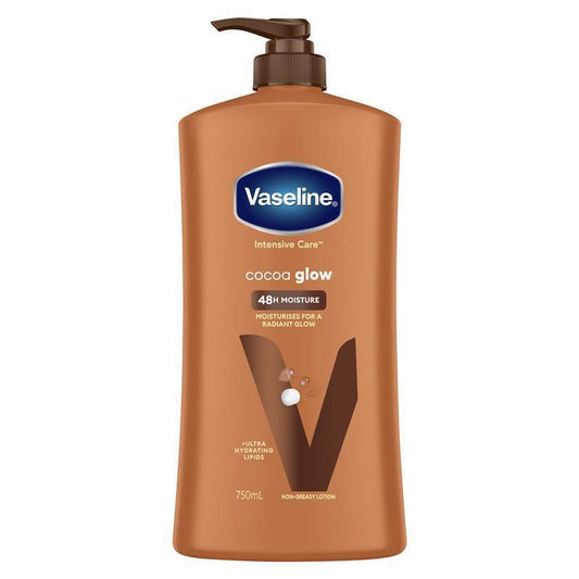 Vaseline Intensive Care Body Lotion Cocoa Glow 750ml - Deep Moisturizing-Auzzi Store