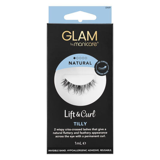 Glam By Manicare Lift & Curl Tilly Lashes - Natural Look - Auzzistore