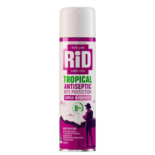 Rid Tropical Strength Medicated Insect Repellent Aerosol 150g - 8-Hour Protection-Auzzi Store