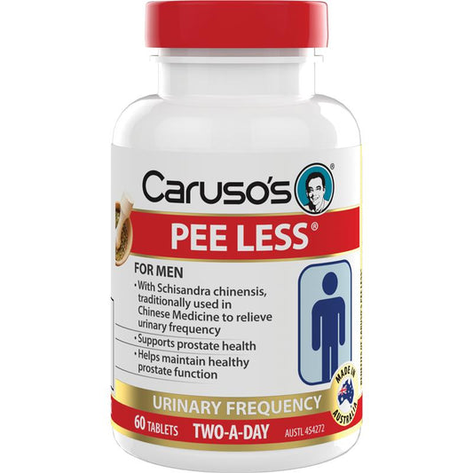 Caruso's Pee Less 60 Tablets - Men's Urinary Health Formula