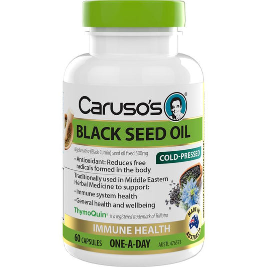 Caruso's Black Seed Oil 500mg - 60 Capsules, Antioxidant Support