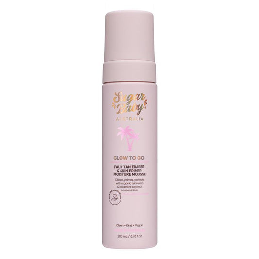 SugarBaby Glow To Go Faux Tan Eraser & Skin Primer Mousse 200ml - Auzzistore