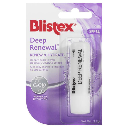 Blistex Deep Renewal SPF15 Lip Balm Stick 3.7g - Ultimate Hydration & Sun Protection