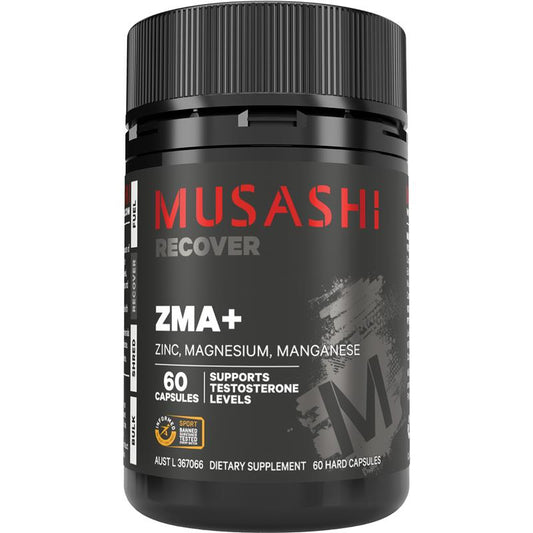 Musashi ZMA+ 60 Capsules - Natural Testosterone Support-Auzzi Store