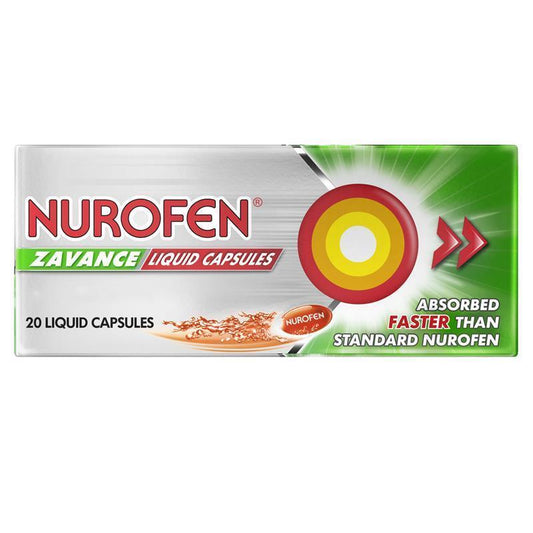 Nurofen Zavance Fast Pain Relief Liquid Capsules 200mg - 20 Pack-Auzzi Store