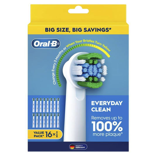 Oral-B Everyday Clean Electric Toothbrush Replacement Heads - 16 Pack - Auzzistore