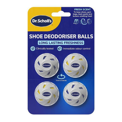 Dr. Scholl's 4-Pack Shoe Deodorizer Balls – Reusable Freshness for Shoes & Bags