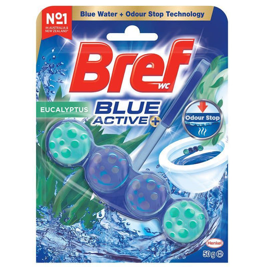 Bref Blue Active Eucalyptus Toilet Block 50g - Odour Stop Technology - Auzzi Store