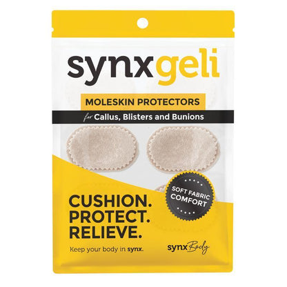 Synxgeli Moleskin Protectors for Blisters, Callus & Bunions – 6 Pack