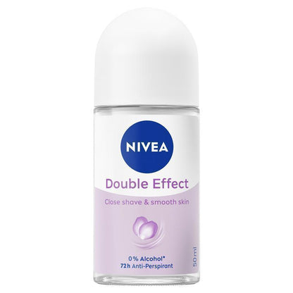 NIVEA Double Effect 72H Roll-On Deodorant with Avocado Extract, 50ml