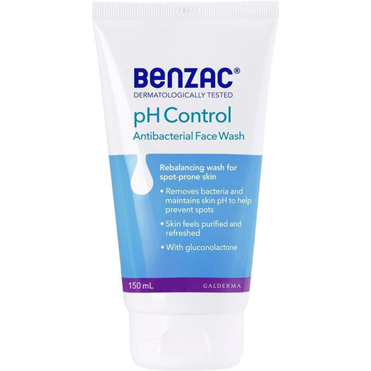 Benzac PH Control Antibacterial Face Wash 150ml - Acne Treatment for Sensitive Skin