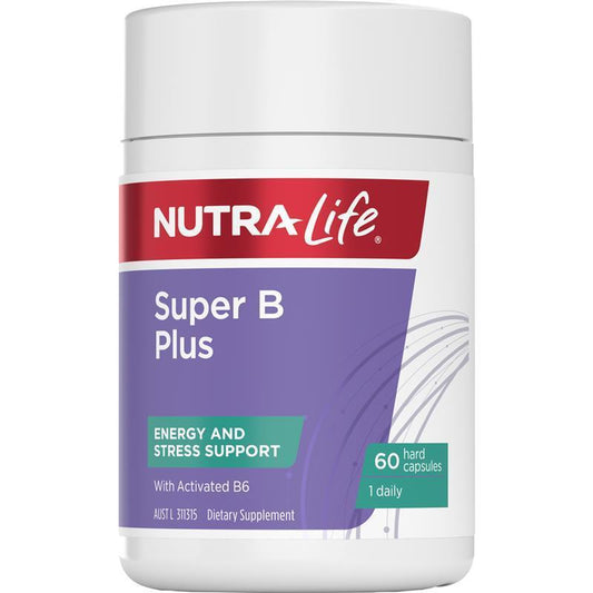 Nutra-Life Super B Plus B-Complex, Energy & Stress Support, 60 Caps