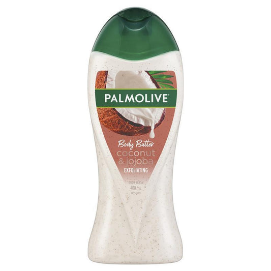 Palmolive Body Butter Coconut & Jojoba Exfoliating Body Wash 400ml - Tropical Indulgence-Auzzi Store
